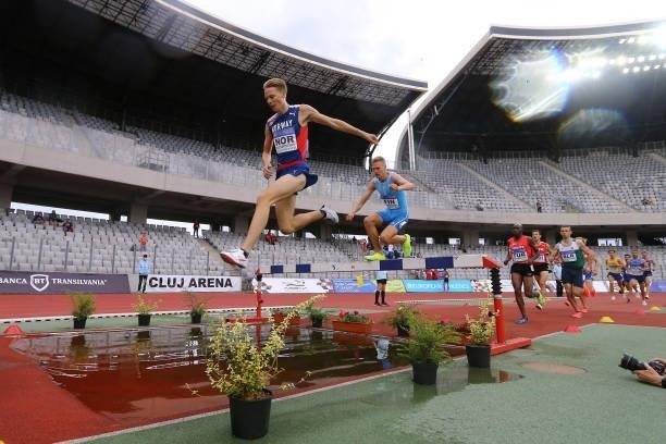 Fredrik Sandvik of Norway in the Men's 3000m Steeplechase Final on Day 2 at the European Athletics Team Championships First League on June 20, 2021...