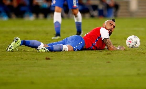 Arturo Vidal of Chile disappointed during the match between Uruguay and Chile as part of Conmebol Copa America Brazil 2021 at Arena Pantanal on June...
