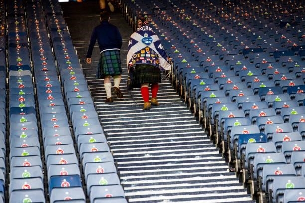 Scotland fansduring a Euro 2020 match between Croatia and Scotland at Hampden Park, on June 22 in Glasgow, Scotland.