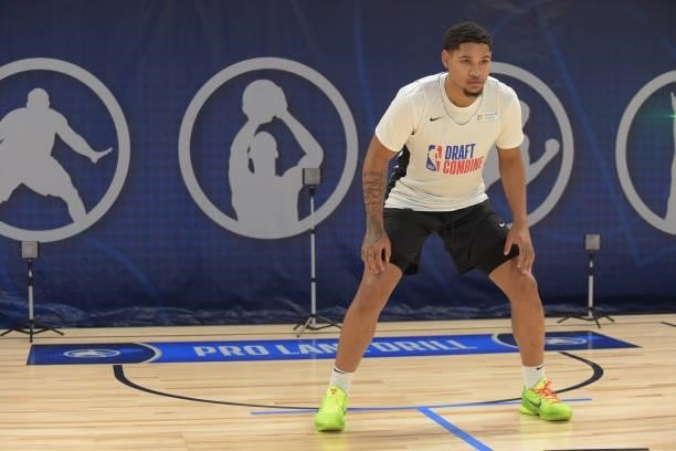Draft Prospect, Daishen Nix participates in the 2022 NBA Draft Combine on June 22, 2022 at the Wintrust Arena in Chicago, Illinois. NOTE TO USER:...