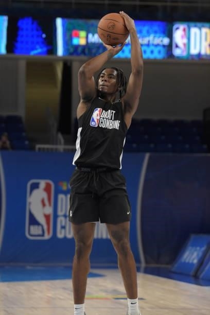 Draft Prospect, David Duke participates in the 2022 NBA Draft Combine on June 22, 2022 at the Wintrust Arena in Chicago, Illinois. NOTE TO USER: User...