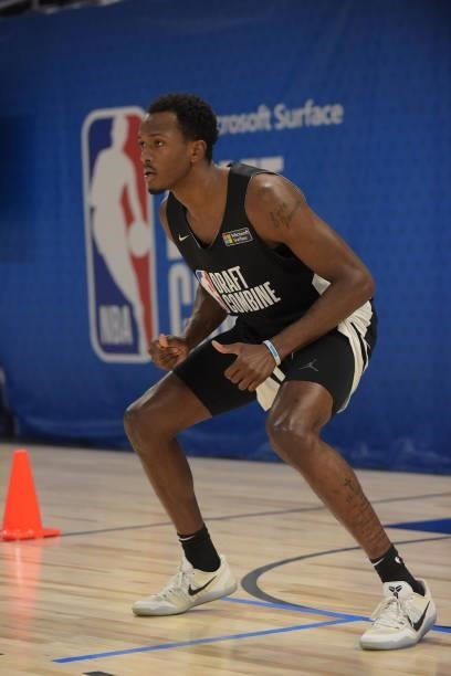 Draft Prospect, Scottie Lewis participates in the 2022 NBA Draft Combine on June 22, 2022 at the Wintrust Arena in Chicago, Illinois. NOTE TO USER:...