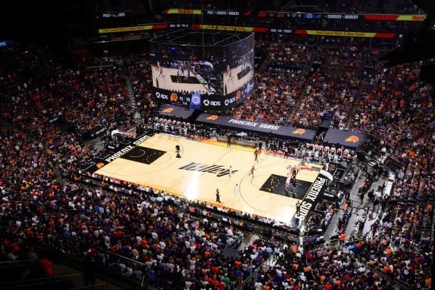 An overall arena shot of the Phoenix Suns game against the LA Clippers during Game 2 of the Western Conference Finals of the 2021 NBA Playoffs on...