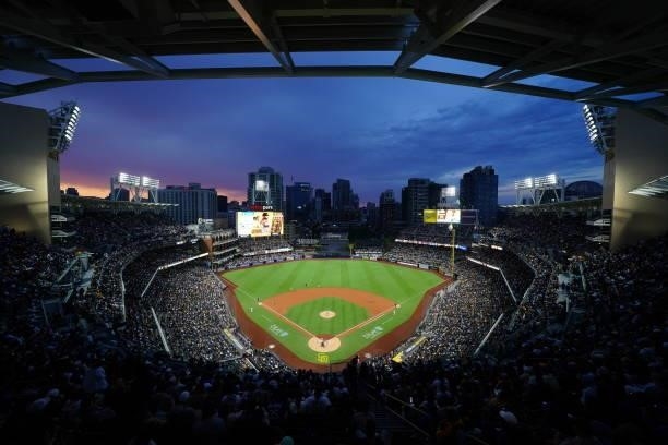 General view of Petco Park during the game between the Los Angeles Dodgers and the San Diego Padres on Tuesday, June 22, 2021 in San Diego,...