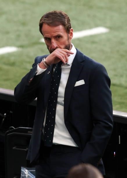 Gareth Southgate, Head Coach of England during the UEFA Euro 2020 Championship Group D match between Czech Republic and England at Wembley Stadium on...