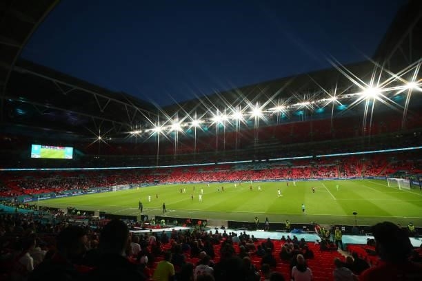 General view of Wembley Stadium during the UEFA Euro 2020 Championship Group D match between Czech Republic and England at Wembley Stadium on June...