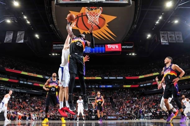 Deandre Ayton of the Phoenix Suns shoots the ball against the LA Clippers during Game 2 of the Western Conference Finals of the 2021 NBA Playoffs on...