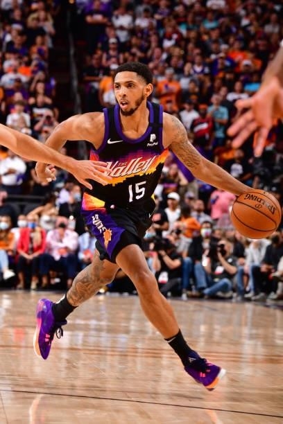Cameron Payne of the Phoenix Suns dribbles the ball against the LA Clippers during Game 2 of the Western Conference Finals of the 2021 NBA Playoffs...