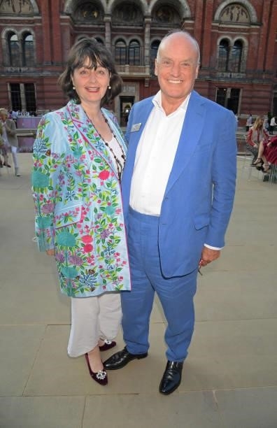 Georgia Metcalfe and Nicholas Coleridge attend a private view of "Alice: Curiouser and Curiouser