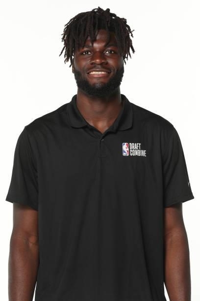 Draft Prospect, Neemias Queta poses for a headshot during the 2021 NBA Draft Combine on June 23, 2021 at the Wintrust Arena in Chicago, Illinois....