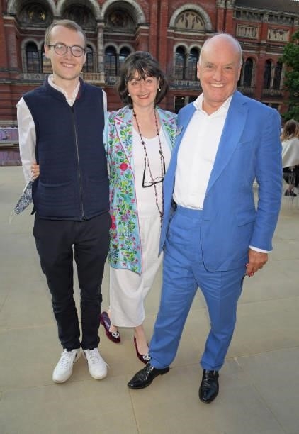Tommy Coleridge, Georgia Metcalfe and Nicholas Coleridge attend a private view of "Alice: Curiouser and Curiouser