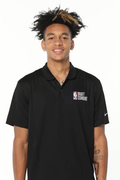 Draft Prospect, Tre Mann poses for a headshot during the 2021 NBA Draft Combine on June 23, 2021 at the Wintrust Arena in Chicago, Illinois. NOTE TO...