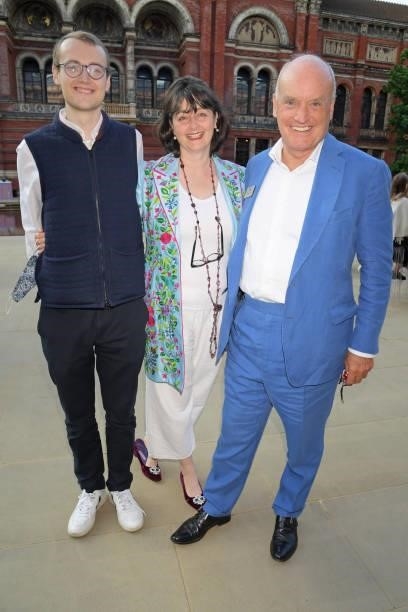 Tommy Coleridge, Georgia Metcalfe and Nicholas Coleridge attend a private view of "Alice: Curiouser and Curiouser