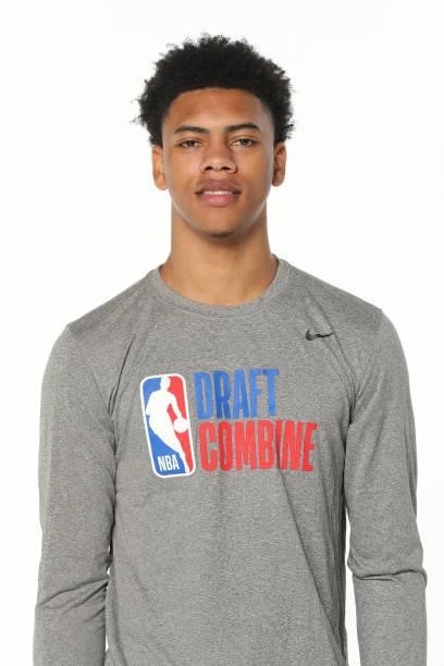 Draft Prospect, Jaden Springer poses for a headshot during the 2021 NBA Draft Combine on June 23, 2021 at the Wintrust Arena in Chicago, Illinois....