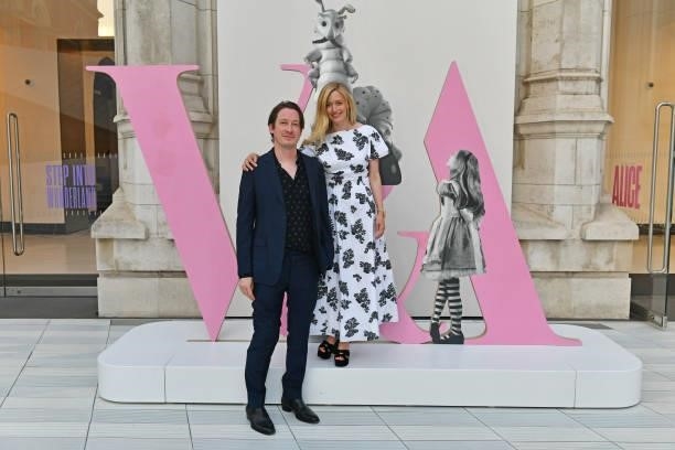 Matt Bates and Emma Elwick-Bates attend a private view of "Alice: Curiouser and Curiouser