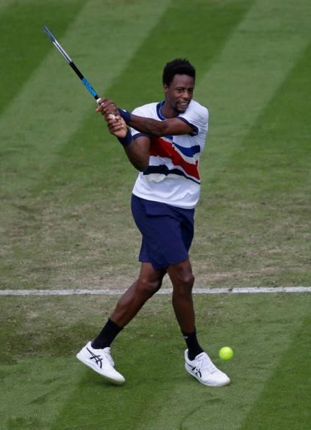 Gael Monfils of France in action during his second round men's singles match against Max Purcell of Australia during day 5 of the Viking...