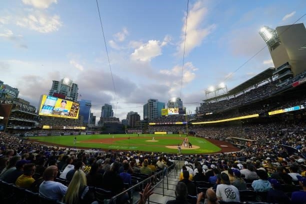General view of Petco Park during the game between the Los Angeles Dodgers and the San Diego Padres at Petco Park on Wednesday, June 23, 2021 in San...