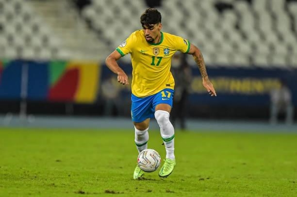 Lucas Paqueta Brazil player during a Group B match between Brazil and Colombia as part of Copa America Brazil 2021 at Estadio Olimpico Nilton Santos...
