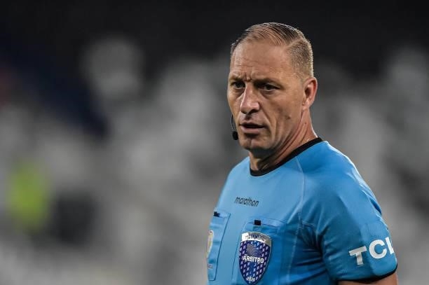 Nestor Pitana referee of the Group B match between Brazil and Colombia as part of Copa America Brazil 2021 at Estadio Olimpico Nilton Santos on June...