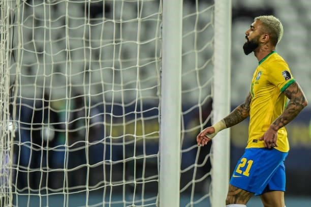 Gabriel Barbosa Brazil player during a Group B match between Brazil and Colombia as part of Copa America Brazil 2021 at Estadio Olimpico Nilton...