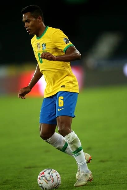Alex Sandro of Brazil in action ,during the match between Brazil and Colombia as part of Conmebol Copa America Brazil 2021 at Estadio Olímpico Nilton...
