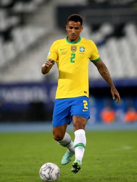 Danilo of Brazil in action during the match between Brazil and Colombia as part of Conmebol Copa America Brazil 2021 at Estadio Olímpico Nilton...