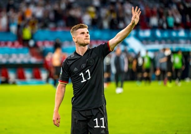 Timo Werner of Germany is seen after the UEFA Euro 2020 Championship Group F match between Hungary and Germany at Football Arena Munich on June 23,...