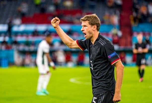 Thomas Müller of Germany is seen after the UEFA Euro 2020 Championship Group F match between Hungary and Germany at Football Arena Munich on June 23,...