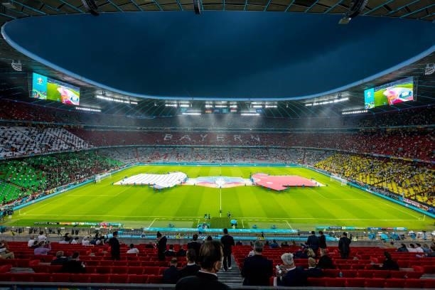 Opening Ceremony is seen ahead the UEFA Euro 2020 Championship Group F match between Hungary and Germany at Football Arena Munich on June 23, 2021 in...