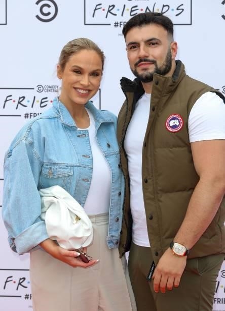 Vicky Pattison and Ercan Ramadan attend the launch of Comedy Central's FriendsFest in Clapham Common on June 24, 2021 in London, England.