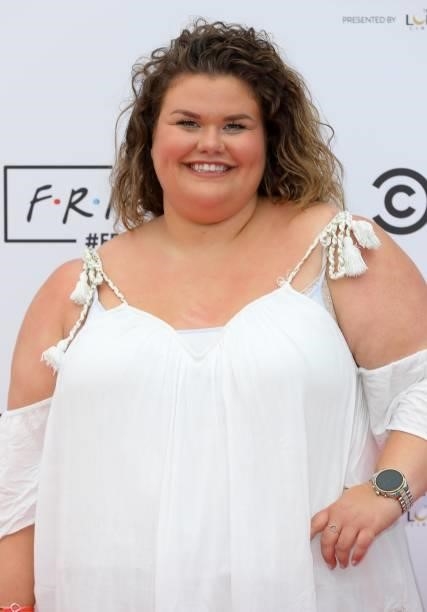 Amy Tapper attends the launch of Comedy Central's FriendsFest in Clapham Common on June 24, 2021 in London, England.