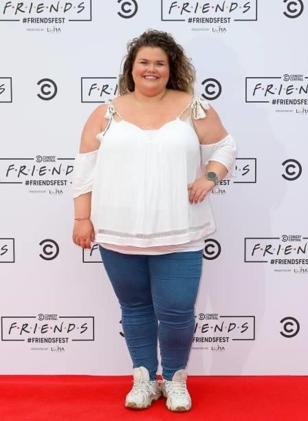 Amy Tapper attends the launch of Comedy Central's FriendsFest in Clapham Common on June 24, 2021 in London, England.