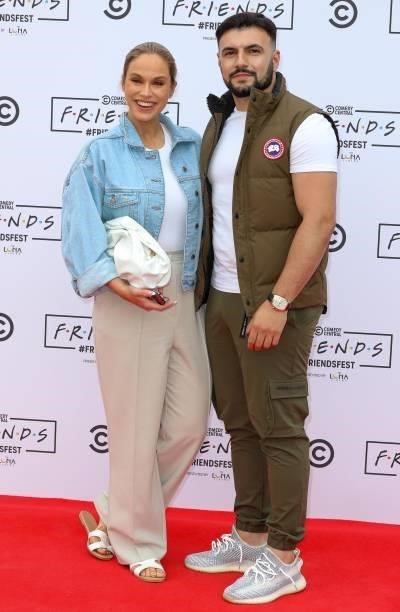 Vicky Pattison and Ercan Ramadan attend the launch of Comedy Central's FriendsFest in Clapham Common on June 24, 2021 in London, England.