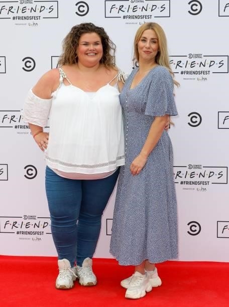 Amy Tapper and Alex Murphy attend the launch of Comedy Central's FriendsFest in Clapham Common on June 24, 2021 in London, England.