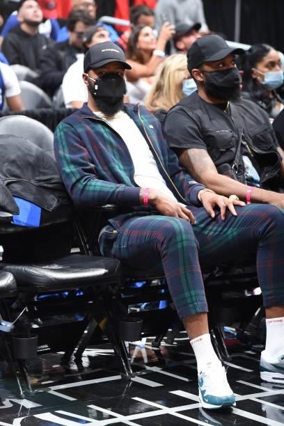 Markieff Morris of the Los Angeles Lakers attends the game between the Phoenix Suns and the LA Clippers during Game 3 of the Western Conference...