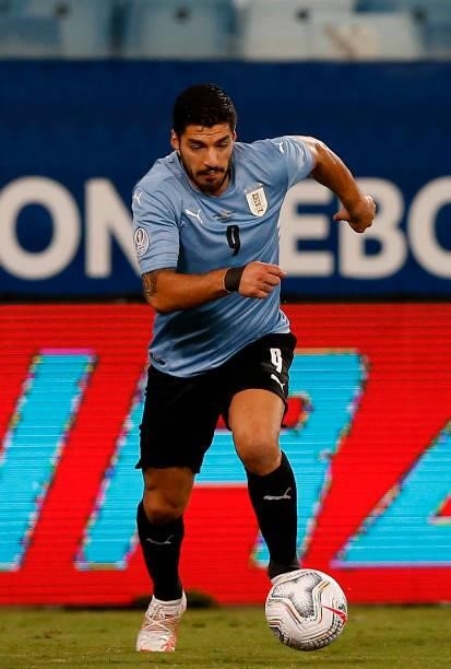 Luis Suarez of Uruguay in action ,during the match between Bolivia and Uruguay as part of Conmebol Copa America Brazil 2021 at Arena Pantanal on June...