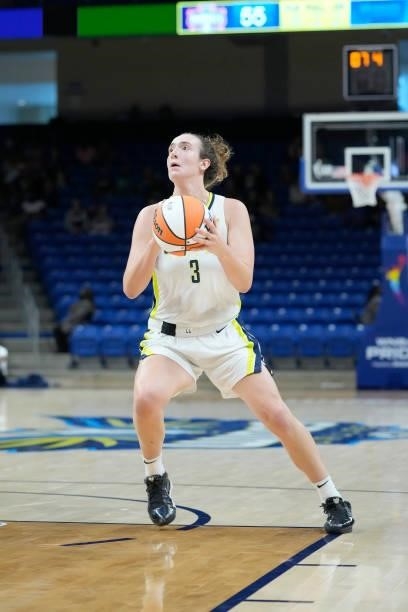Marina Mabrey of the Dallas Wings looks to shoot the ball against the Washington Mystics on June 26, 2021 at the College Park Center in Arlington,...