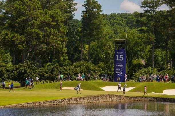 The 15th hole during the third round for the 2021 KPMG Women's Championship at the Atlanta Athletic Club on June 26, 2021 in Johns Creek, Georgia.