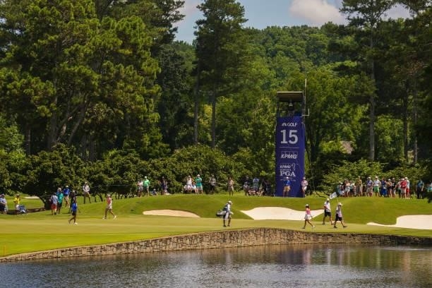 The 15th hole during the third round for the 2021 KPMG Women's Championship at the Atlanta Athletic Club on June 26, 2021 in Johns Creek, Georgia.