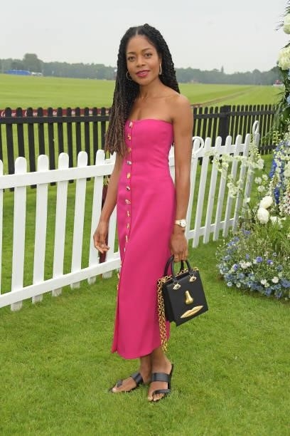Naomie Harris attends the Cartier Queen's Cup Polo 2021 at Guards Polo Club on June 27, 2021 in Egham, England.