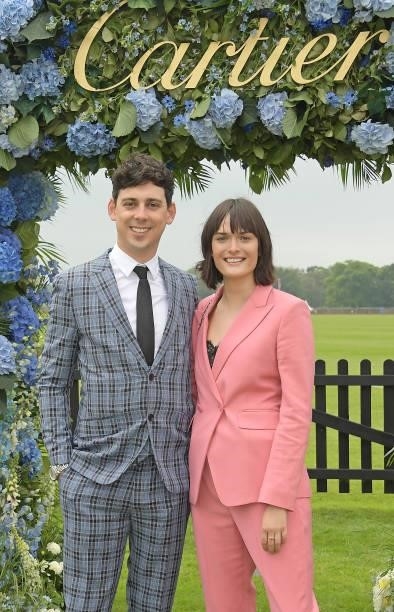 Matt Richardson and Sam Rollinson attend the Cartier Queen's Cup Polo 2021 at Guards Polo Club on June 27, 2021 in Egham, England.