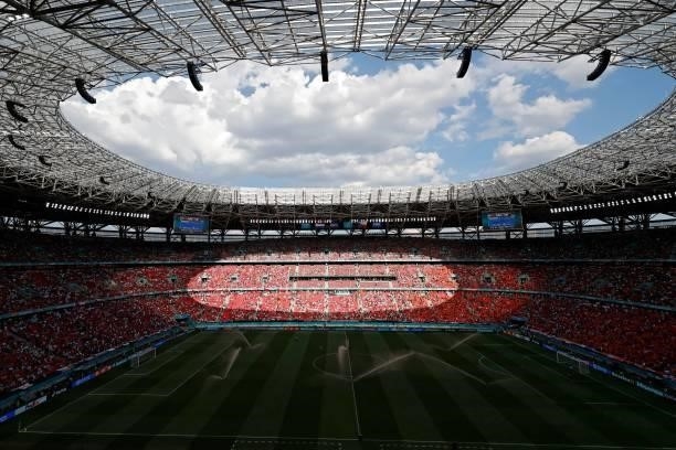 Picture shows a general view before the UEFA EURO 2020 round of 16 football match between the Netherlands and the Czech Republic at Puskas Arena in...