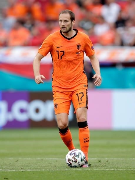 Daley Blind of Holland during the EURO match between Holland v Czech Republic at the Puskas Arena on June 27, 2021 in Budapest Hungary