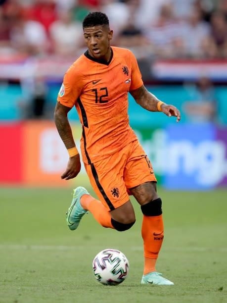 Patrick van Aanholt of Holland during the EURO match between Holland v Czech Republic at the Puskas Arena on June 27, 2021 in Budapest Hungary