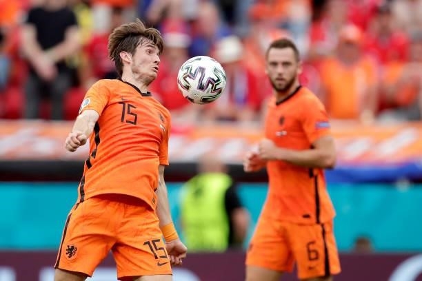 Marten de Roon of Holland during the EURO match between Holland v Czech Republic at the Puskas Arena on June 27, 2021 in Budapest Hungary