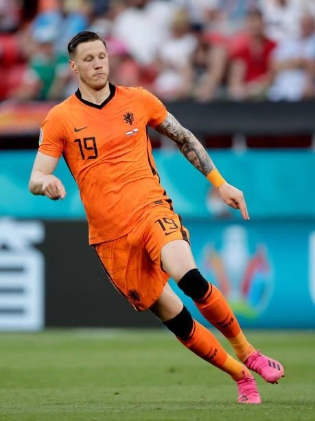 Wout Weghorst of Holland during the EURO match between Holland v Czech Republic at the Puskas Arena on June 27, 2021 in Budapest Hungary