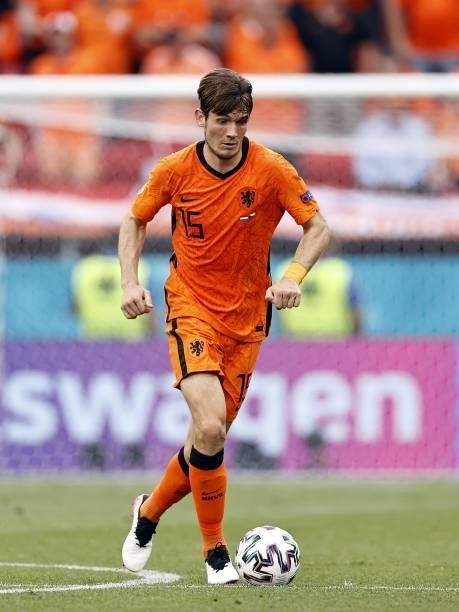 Marten de Roon of Holland during the UEFA EURO 2020 match between the Netherlands and the Czech Republic at the Puskas Arena on June 27, 2021 in...