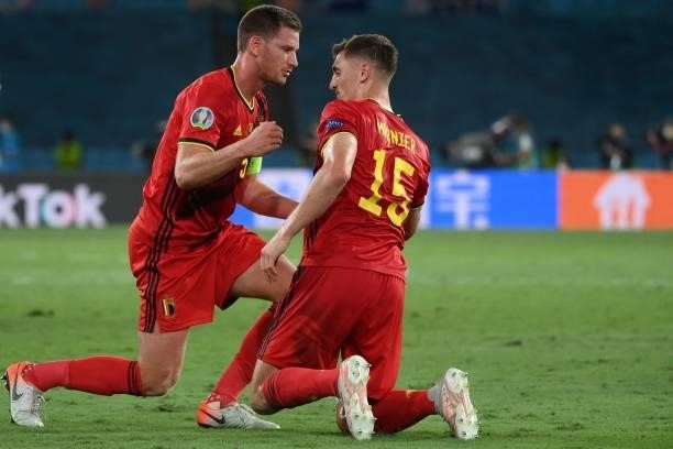 The UEFA EURO 2020 round of 16 football match between Belgium and Portugal at La Cartuja Stadium in Seville on June 27, 2021.