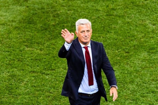 Switzerland head coach Vladimir Petkovic celebrates after defeating France during the UEFA Euro 2020 Championship Round of 16 match between France...