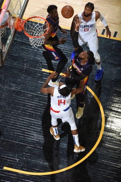 Jae Crowder of the Phoenix Suns shoots the ball during the game against the LA Clippers during Game 5 of the Western Conference Finals of the 2021...